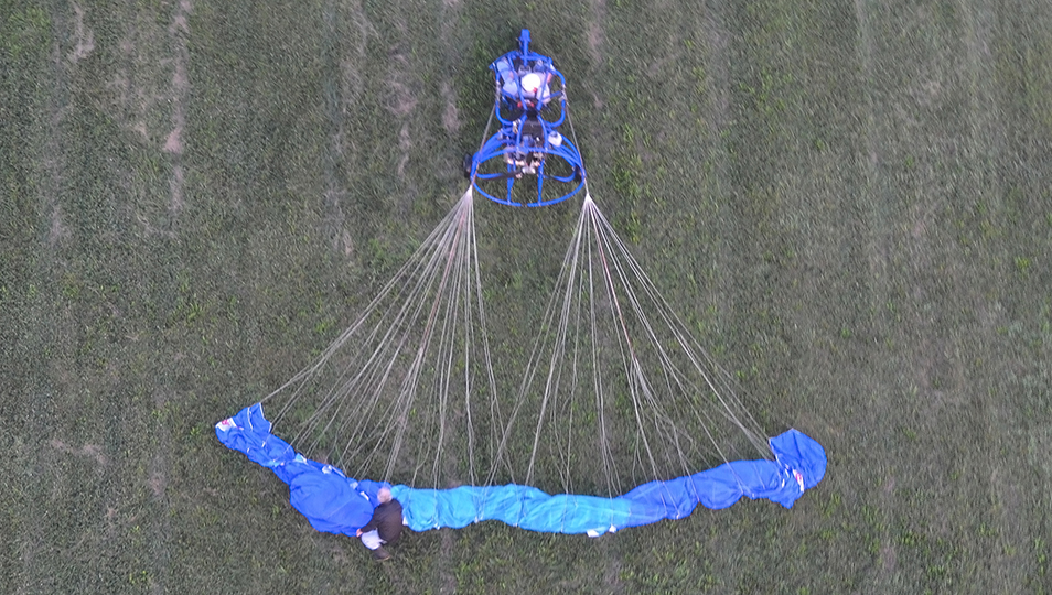 Laying a Powered Parachute Wing Out
