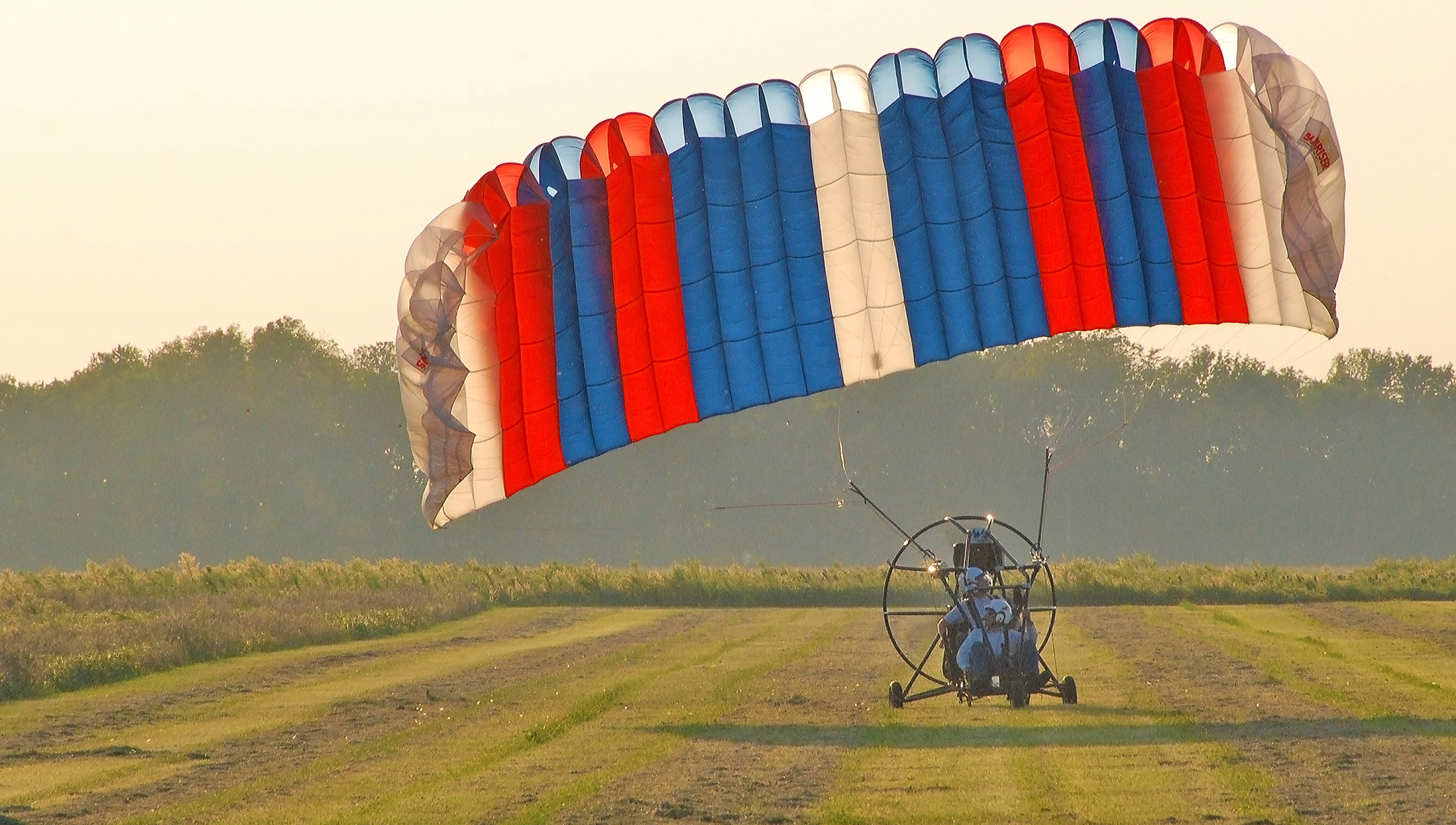 Powered Parachute Taking Off at the Greenville Airport
