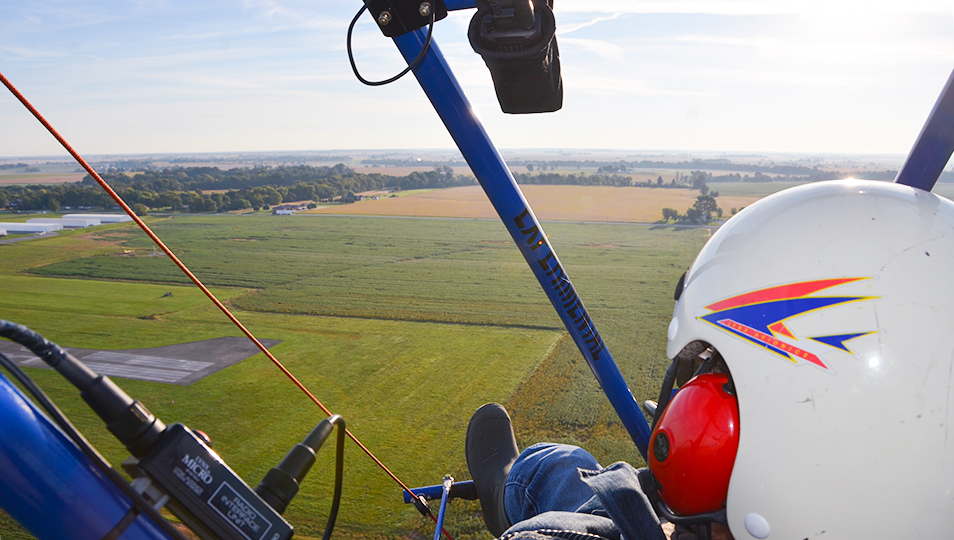 Turning Final in a Powered Parachute